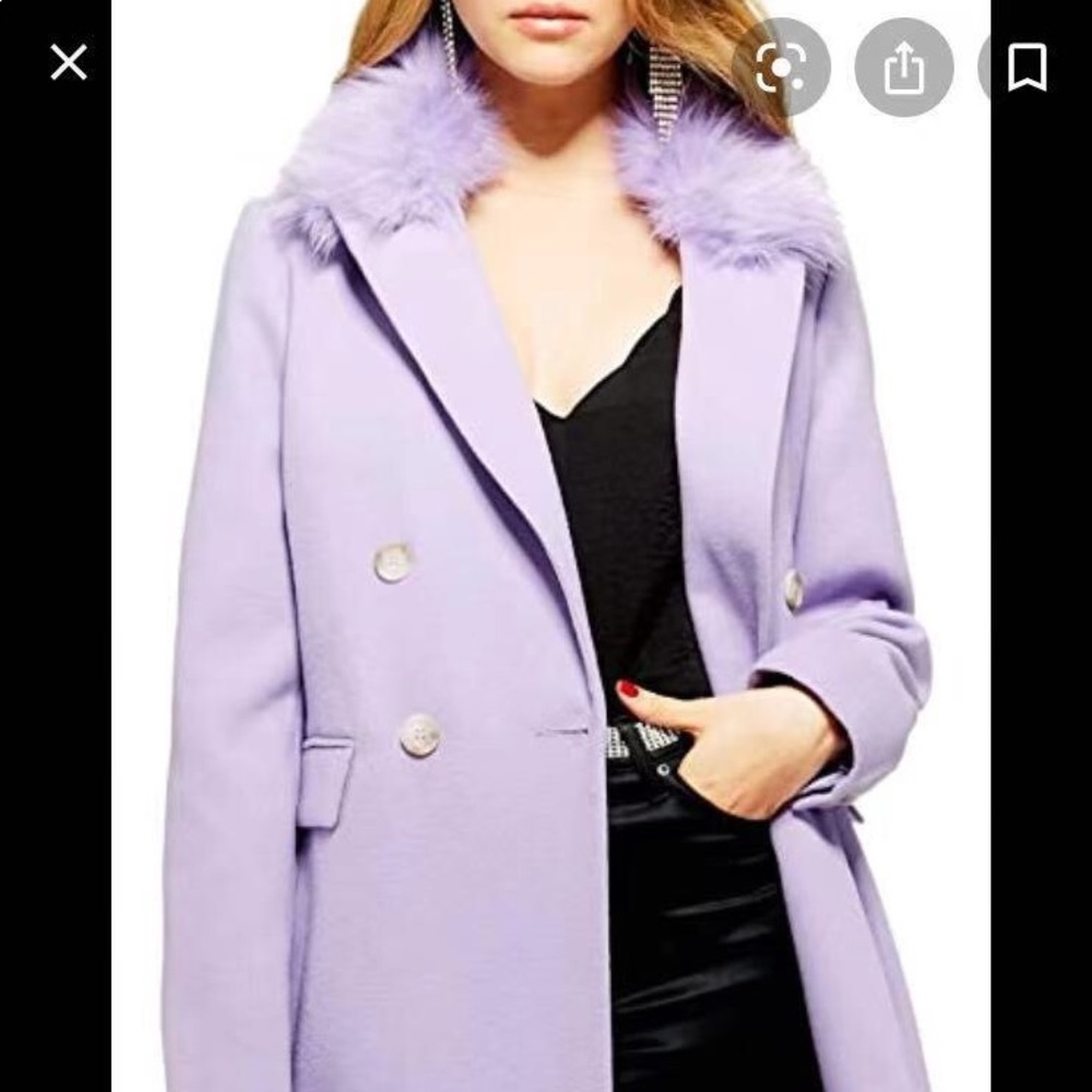 Topshop Lavender Pea coat